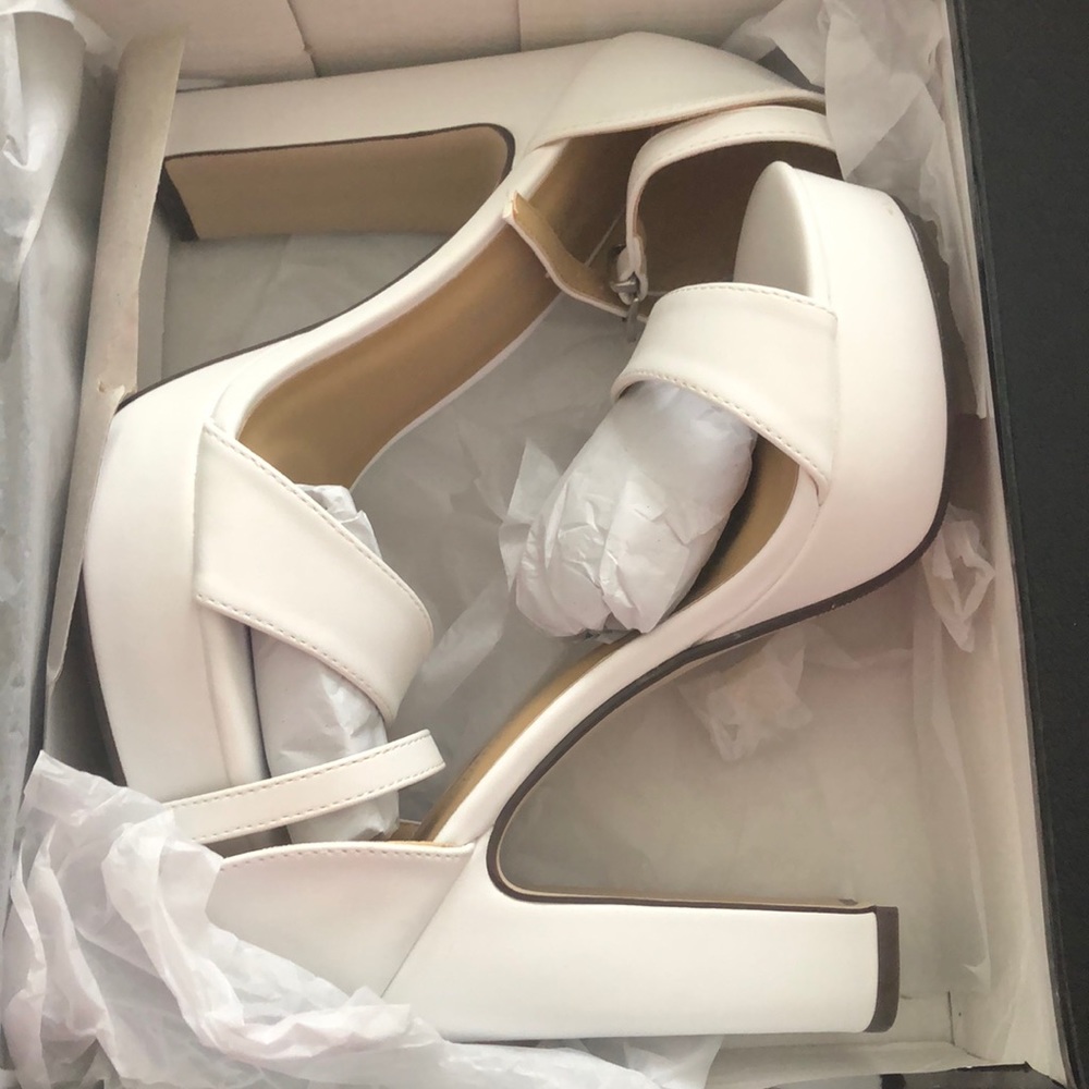 White Platform Heels